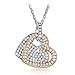 QIANSE Rose Gold Plated Heart Pendant Necklace Swarovski Crystals Jewelry for Women Christmas Gifts Birthday Gifts for Girlfriend Wife Daughter Mom Anniversary Gifts for Her