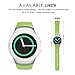 Gear S2 Watch Band, MoKo Soft Silicone Replacement Sport Band for Samsung Gear S2 (SM-R720 / SM-R730 ONLY) Smart Watch, NOT FIT S2 Classic Watch (SM-R732 & SM-R735), NOT FIT Gear Fit2 Watch, GREEN
