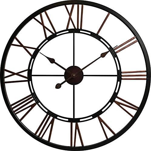 House of Durante London Wall Clock Metal Skeletal Roman Numerals Clock