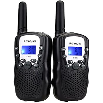 Retevis RT-388 Kids Walkie Talkies FRS Boys Walkie Talkies for Kids Toys 3-12 Year Old(Black,2 Pack)