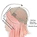 Pink Bob Human Hair Wigs Pre Plucked Full Glueless Lace Front Wig 10inch Middle Part Straight Short Frontal Bob Wig for Black Women Bleached Knots, Can be Styled