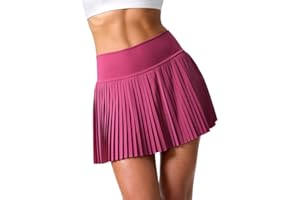 SANTINY Pleated Tennis Skirt for Women with Pockets Shorts Women's High Waisted Lightweight Athletic Golf Skorts Skirts