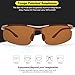 Torege Men's Sports Style Polarized Sunglasses For Cycling Running Fishing Driving Golf Unbreakable Al-Mg Metal Frame Glasses M291 (Light Brown)