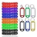SENHAI 12 pcs Wristband Keychains & 6 pcs Key Tags, Plastic Coil Stretch Elastic Spring Spiral Bracelet Key Ring for Gym Pool ID Badge, Plastic ID Tags with Label Window for Keychain Pet Luggage Bag