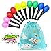 KF baby kilofly Musical Toys Rhythm Plastic Egg Maracas Value Pack, 5 Colors [Set of 10 + 2 Wrist Bells]