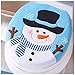 Leewos Merry Christmas Decor Smiley Snowman Toilet Cover