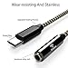 Pixel 2 USB C to 3.5mm Headphone Jack Adapter，Stouchi Nylon Braided DAC Chipset Type C to 3.5mm Audio Adapter USB C to 3.5mm with Realtek Noise Reduction Chip for Pixel 2/ XL, HTC U11, Essential ph-1