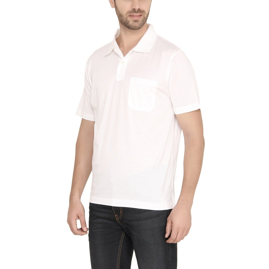 classic polo white half sleeve men t-shirts