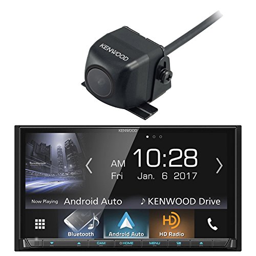Kenwood DDX9704S 2-DIN in-Dash DVD/CD/AM/FM Car Stereo Receiver with Kenwood CMOS-130 Rearview Wide Angle View Backup Camera with Universal Mounting Hardware