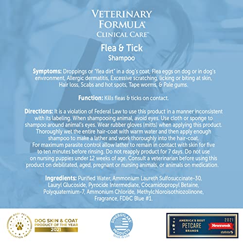 Veterinary Formula Flea and Tick Shampoo for Dogs and Cats, 16 oz Dog