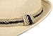 Women and Men Straw Fedora Sun Hat - Outdoor Cap w/Band, Beige LXL