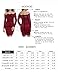 ACEVOG Women's Cocktail Party Dress Long Sleeve Bodycon Elegant Dresses (Medium, Wine Red)