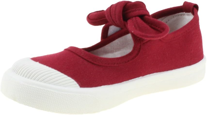 Maxu Girl's Canvas Flats Princess Bowknot Shoes(Toddler/Little Kid/Big Kid)