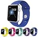 Apple Watch Band,Teslasz Soft Silicone Replacement Sport Wristbands Straps for Apple Watch (Royal Blue 38 MM)