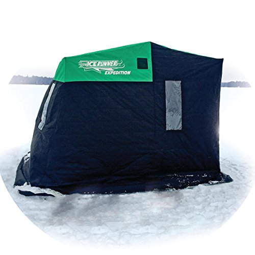 Ice Runner 3 Person Sled House, Green