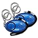 Xinyinuo 2 Pack Blue UV Coated Mini Loud Personal Staff Panic Rape Attack Safety Security keyring keychain Alarm with Torch 140DB (blue)