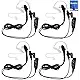 MaximalPower Clear Coil Tube Earbud Headset PTT Mic w/Kevlar HYTERA 2-Pin Plug with Screw