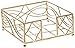 Boston International Wave Design Cocktail Napkin Holder Caddy, 5.25 x 5.25-Inches, Gold Leaf