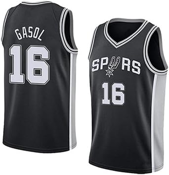 Jersey para Hombre: Camiseta Sin Mangas De Baloncesto PAU Gasol # 16 San Antonio Spurs, Camiseta De La Versión Retro Fan, Suelta Y Transpirable,Xl180~185cm/85~95kg: Amazon.es: Deportes y aire libre