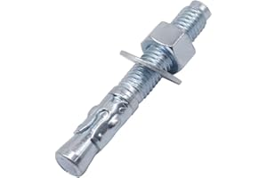 Horiznext 1/2" x 3" Wedge Anchor, for Cement and Concrete only, zinc-Plated Carbon Steel Screws and lag Bolts （10 pcs