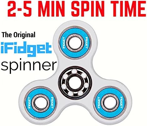 NEW 2017 UPDATED iFidget Original EDC Tri-Spinner Fidget Toy Smooth Surface Non-3D printed great for ADD, ADHD &amp; Anxiety (white)