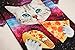 Uideazone Men Women Galaxy Cat Eat Pizza Short Sleeve T-Shirt Tee Tops