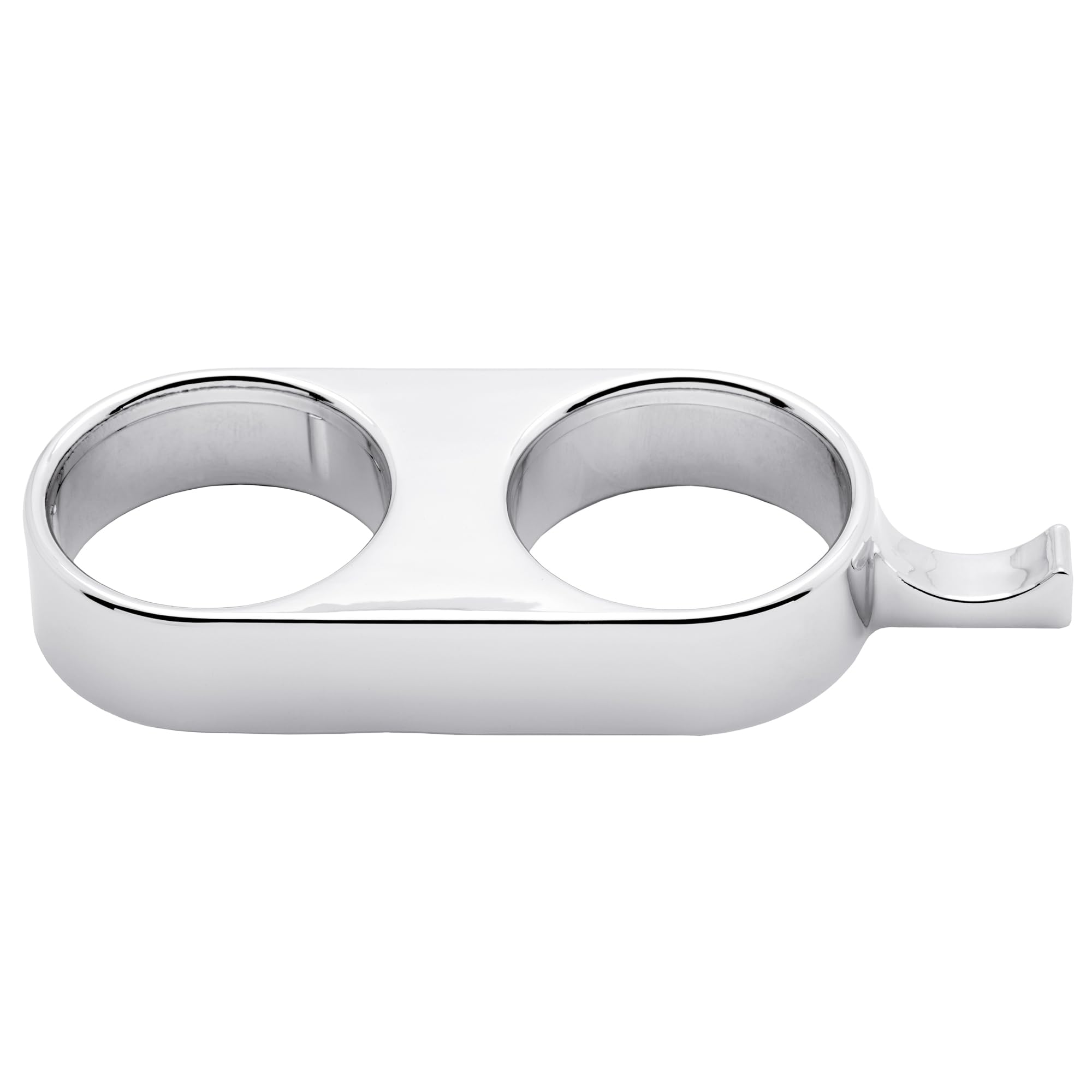 Deva SPE08 Shower Hose Retainer in Chrome Silver Modern No Drill Universal Riser Bracket Ring Tidy with Pouf Clip - 1 Year Warranty