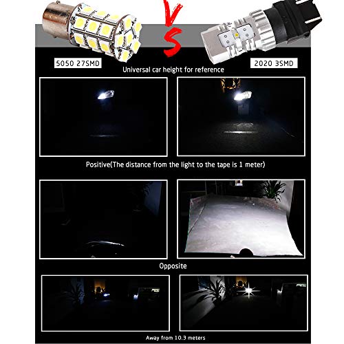 Dr.Roc Extremely Bright Durable T25 3056 3057 3156 3157 4057 4157 LED Bulb For Reverse Backup Bulb Stop Brake Light Tail Lights Parking light Turn Signal Lamp Daytime Running light Xeon White - Thumbnail 4