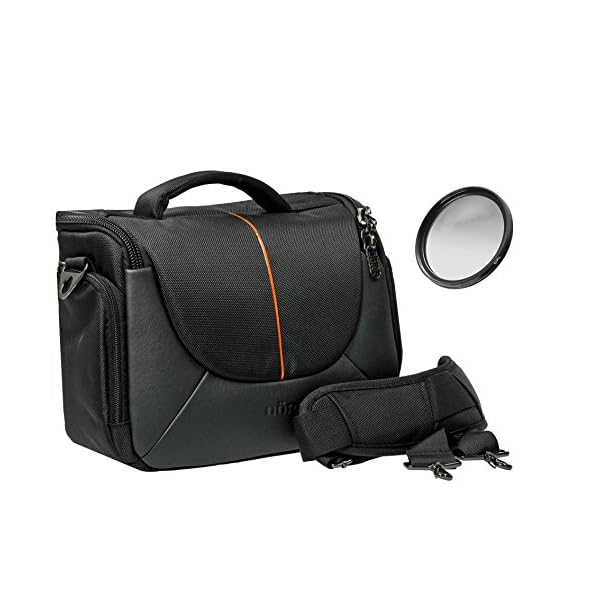 Foto Kamera Tasche Yuma L Set Plus Polfilter 58mm für Canon EOS 80D 100D 700D 750D 760D 1200D 1300D mit 18-55mm is…