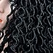 22inch Curly Faux Locs Crochet Hair Goddess Locs Crochet Braiding Hair Braids Mambo Hair Extension 24Roots/Pack (5pack, 1B#)