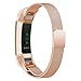 Oitom Bands Compatible Fitbit Alta HR Accessory/Fitbit Alta/Fitbit Alta Ace,Stainless Steel Magnet Replacement Bands,(2 Size) Large Small (12 Color) Silver Black Rose Gold Pink Blue Brown Rainbow