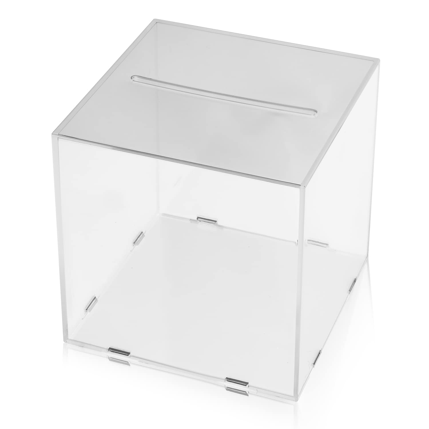 Clear Acrylic Smash Piggy Bank, Unopenable Savings Jar PVC Tip Jar for Budget and Save, Coin and Cash