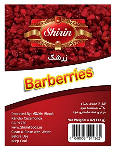 SHIRIN Barberries(Zereshk),100% Premium Quality,4 OZ,