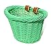 Colorbasket 01457 Junior Front Handlebar Wicker Bike Basket, Green