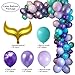 Mermaid Balloon Garland Arch Kit 122Pcs 16ft Long Gold Foil Tail Balloons Party Decorations for Girls Kids