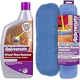 Rejuvenate Professional Wood Floor Restorer and Polish with Durable Finish Easy Mop On Application High Gloss Finish 32oz Microfiber Bonnet Applicator