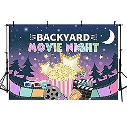 Sendy 7x5ft Movie Night Backdrop Backyard Movie