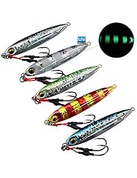 Thkfish Lead Fishing Jigs Lure Agua dulce, agua dulce, metal, hierro, plomo, pescado, señuelo, hundimiento, cebos duros, lubina, trucha, señuelos de pesca, 5 pcs   set.