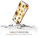 JIAXIUFEN Compatible with iPhone 7 Plus iPhone 8 Plus Case Cute Gold Sunflower Clear Slim Shockproof Flower Floral Design Soft Flexible TPU Silicone Back Cover Phone Case