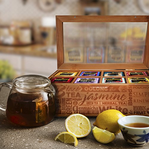 Simply Renewed Tea Box Organizer Chest Decorative Tea Bag Storage