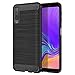 MoKo Compatible with Samsung Galaxy A7 2018 Case, Soft Lightweight TPU Bumper Cover Carbon Fiber Design Anti-Scratch Slim Back Panel Shock Aborsption Shell Fit with Samsung Galaxy A7 2018 - Black