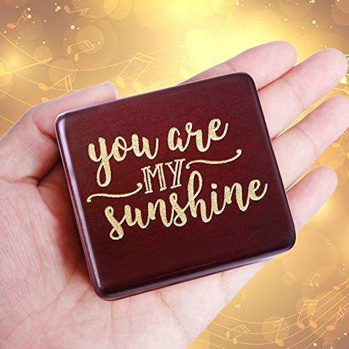 You are My Sunshine Music Box Vintage Wood Carved Mechanism Musical Box Wind Up Music Box Gift for Christmas,Birthday,Valentine's Day,Best Gift for Kids,Friends