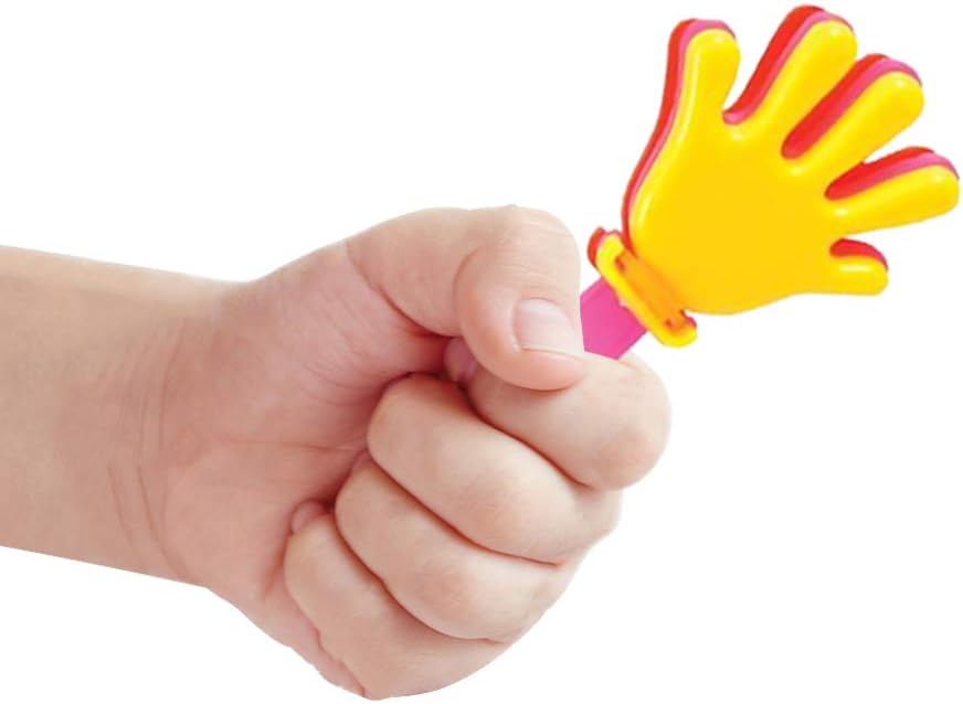 ArtCreativity Mini Hand Clappers Noisemakers - Pack of 48 - 3 Inches Assorted Plastic Noisemakers for Sports, Parties, and Concerts - Best Birthday Party Favors and Goodie Bag Fillers for Boys and Girls: Toys & Games