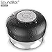 SoundBot SB519 HD Bluetooth Wireless Shower Speaker Portable Weather Water-Resistant Speakerphone w/ Full Spectrum Music, 6Hrs Streaming & Hands-Free Talking, Built-In Mic, Suction Cup, 33feet Range