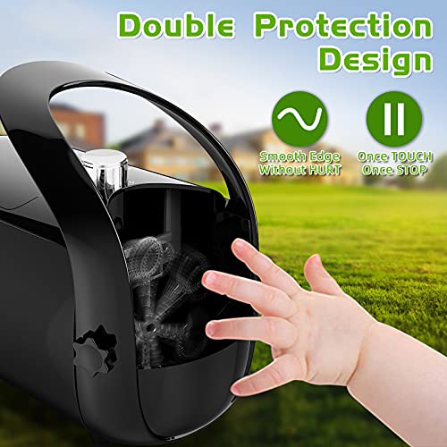 NPET Bubble Machine, Automatic Bubble Blower, 3000+ Bubbles Per Minute, Portable Bubble Maker for Kids, Operated by Plug-in or Batteries, Bubble Toys for Indoor Outdoor Birthday Party