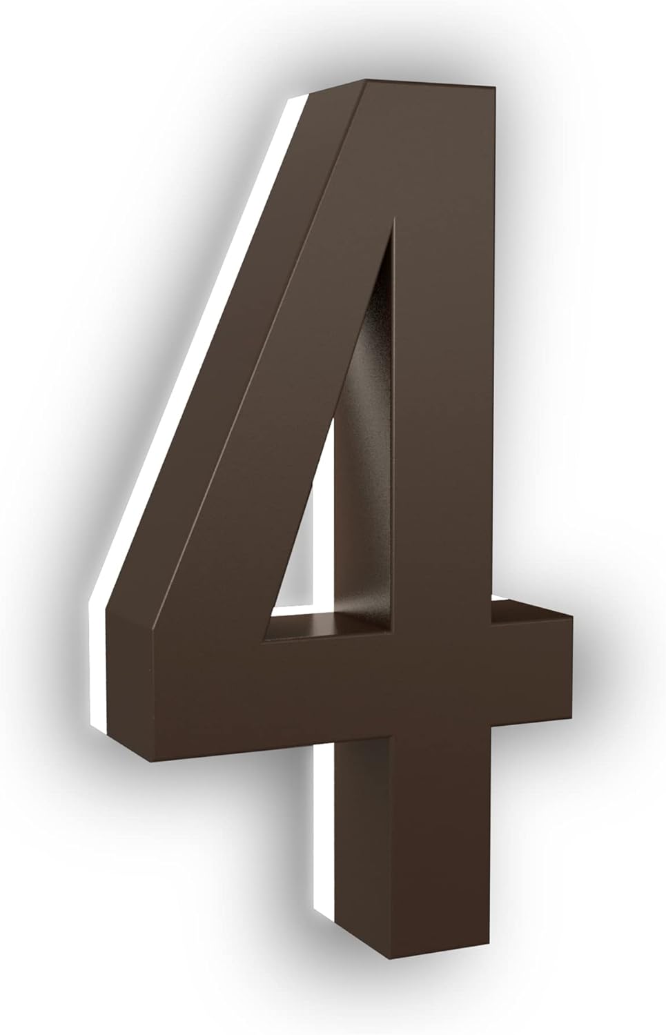 Address Signs - LN LUMANUMBERS - 7 Inch LED House Numbers, ABS-Polymer, Premium Quality, Backlit LED Illuminated Home Address Number, Lighted House Numbers, Modern Address Numbers (4, Bronze)