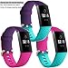 Wepro Waterproof Bands Compatible with Fitbit Charge 4 / Charge 3 / Charge 3 SE for Women Men, 3-Pack Replacement Wristbands for Fitbit Charge 3 / Charge 4, Small, Teal, Rose Pink, Plum
