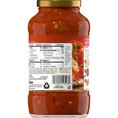 Prego Italian Pasta Sauce, Roasted Garlic Parmesan, 24 Ounce (Packaging May Vary) (3 PACK)
