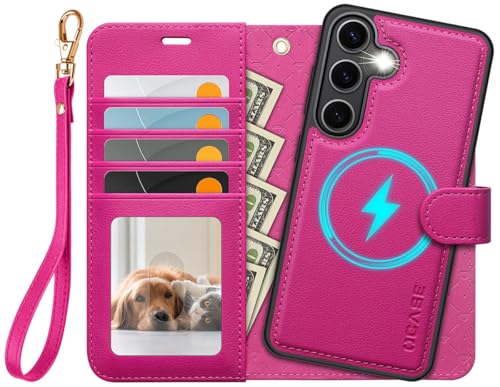 OCASE Schutzhülle für Samsung Galaxy S25 Plus Hülle(2in1) Rosarot