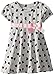 Blueberi Boulevard Baby Girls' Flocked Heart Knit Dress